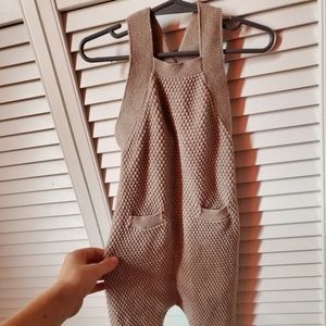 H&M organic cotton knit overalls
